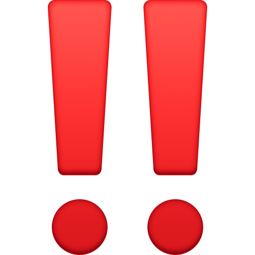 double exclamation mark as rendered by Facebook