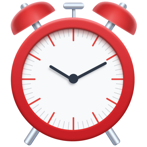alarm clock as rendered by Facebook