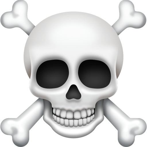 Skull and Crossbones as drawn by Facebook in 16.0