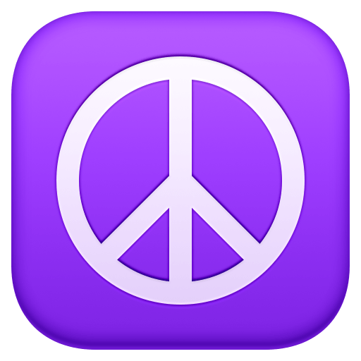 peace symbol as rendered by Facebook