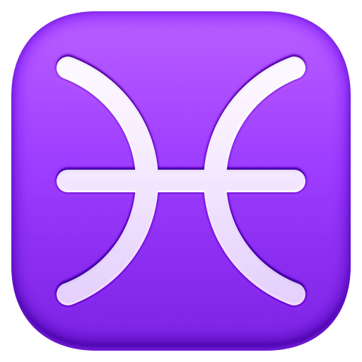 Segno zodiacale dei Pesci as rendered by Facebook