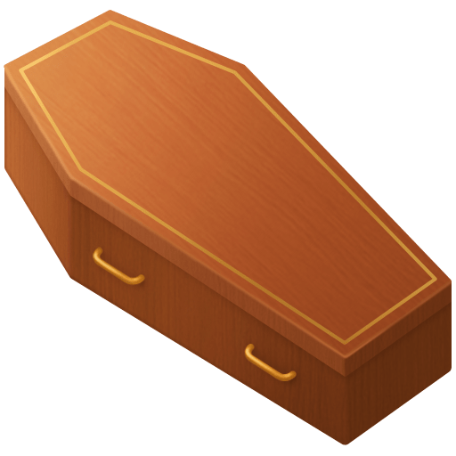 coffin as rendered by Facebook