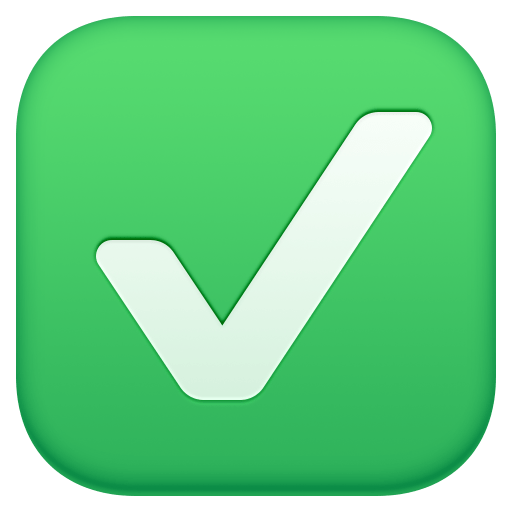 check mark button as rendered by Facebook