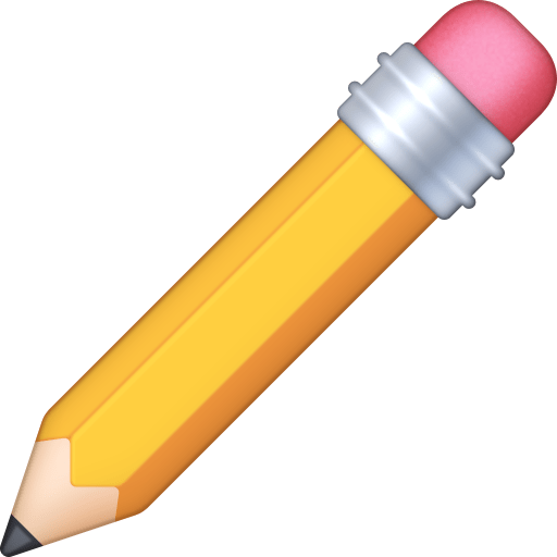 pencil as rendered by Facebook
