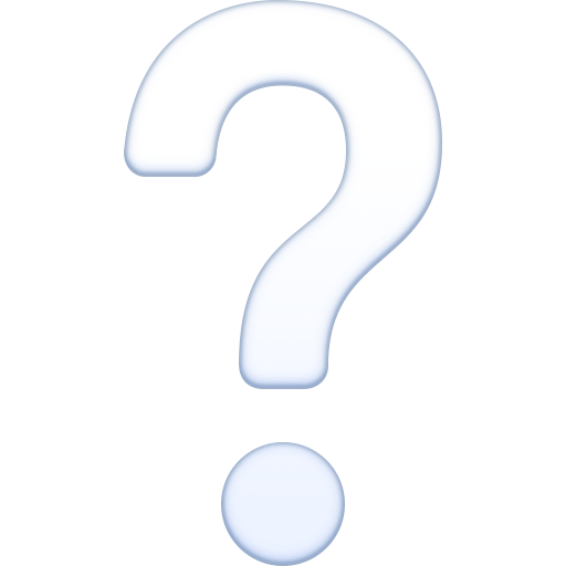 white question mark as rendered by Facebook