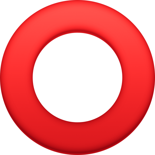 hollow red circle as rendered by Facebook