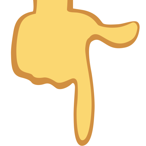 Backhand Index Pointing Down, the design in this release