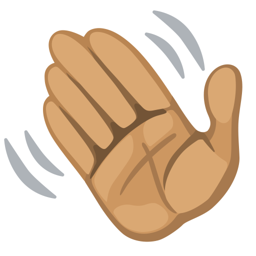 Waving Hand: Medium Skin Tone, the design in this release