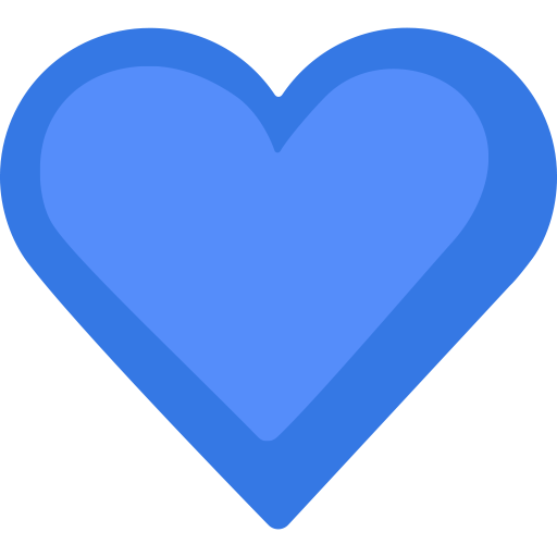 Blue Heart as drawn by Facebook in 2.0