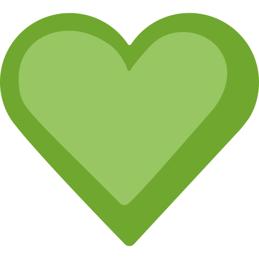 Green Heart as drawn by Facebook in 2.0