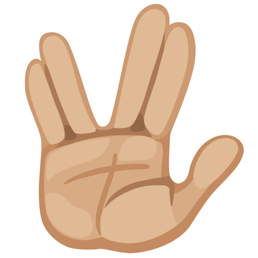 Vulcan Salute: Medium-Light Skin Tone, the design in this release