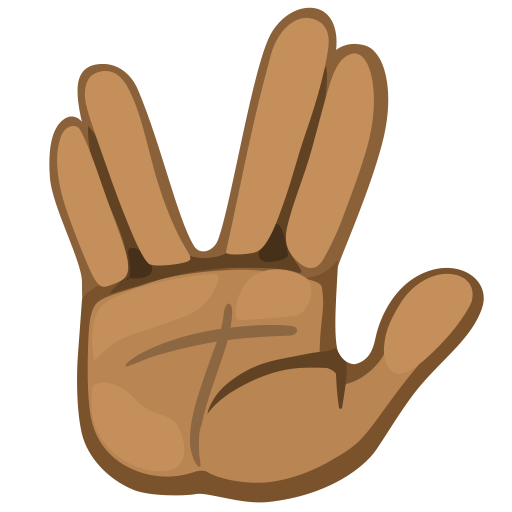 Vulcan Salute: Medium-Dark Skin Tone, the design in this release