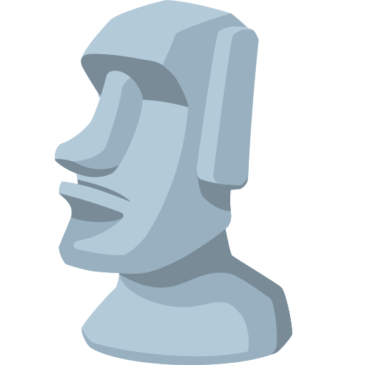 Moai as drawn by Facebook in 2.0