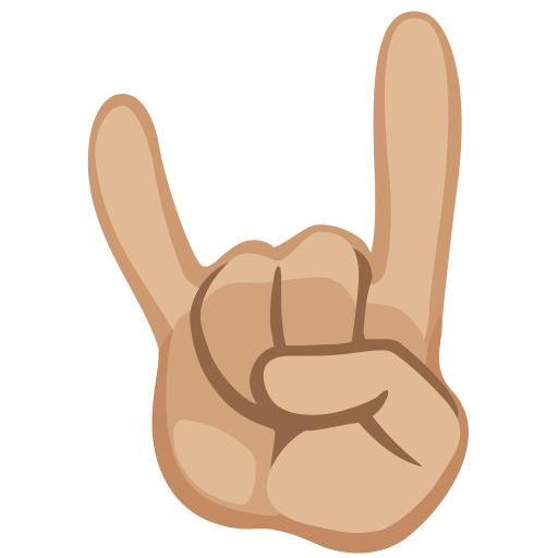 Sign of the Horns: Medium-Light Skin Tone, the design in this release