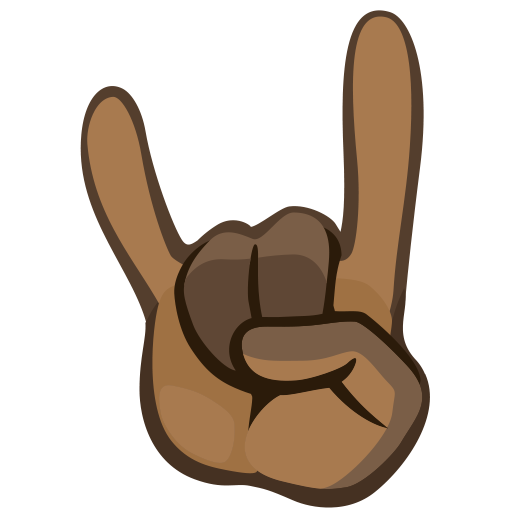 Sign of the Horns: Dark Skin Tone, the design in this release