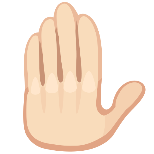 Raised Back of Hand: Light Skin Tone, the design in this release