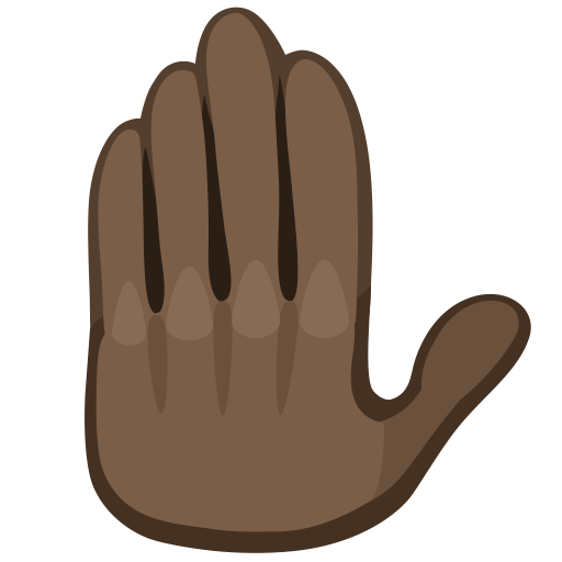 Raised Back of Hand: Dark Skin Tone, the design in this release