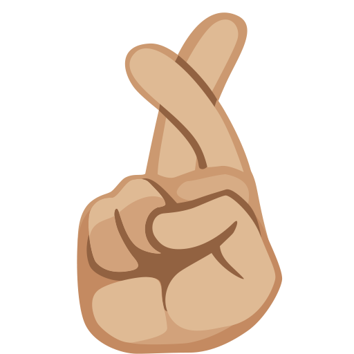 Crossed Fingers: Medium-Light Skin Tone, the design in this release