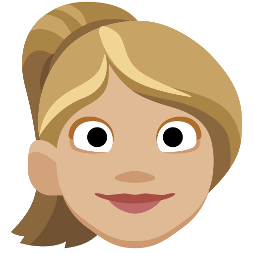 Woman: Medium-Light Skin Tone, Blond Hair, the design in this release