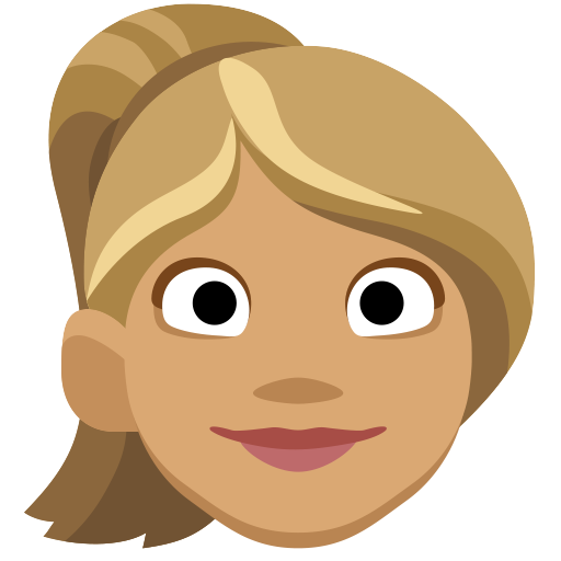 Woman: Medium Skin Tone, Blond Hair, the design in this release