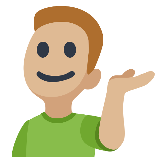Man Tipping Hand: Medium-Light Skin Tone, the design in this release