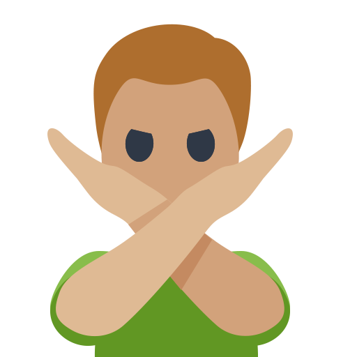Man Gesturing NO: Medium-Light Skin Tone, the design in this release