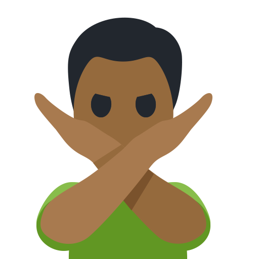 Man Gesturing NO: Medium-Dark Skin Tone, the design in this release