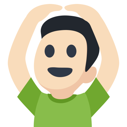 Man Gesturing OK: Light Skin Tone, the design in this release