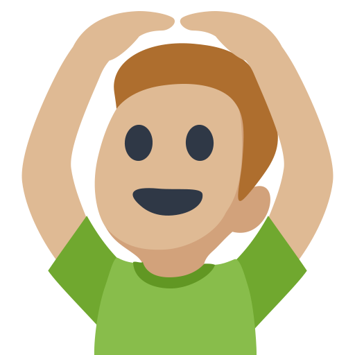 Man Gesturing OK: Medium-Light Skin Tone, the design in this release
