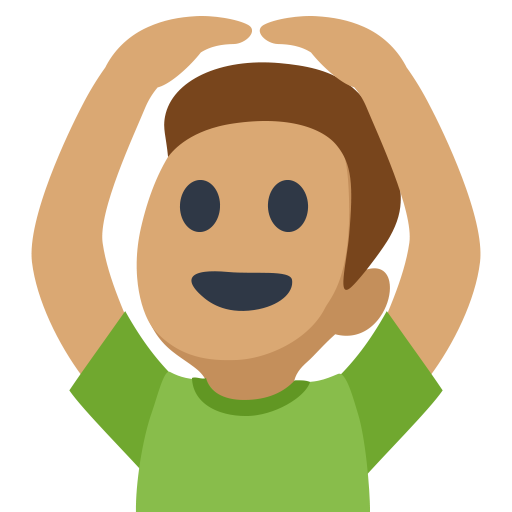 Man Gesturing OK: Medium Skin Tone, the design in this release