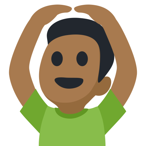 Man Gesturing OK: Medium-Dark Skin Tone, the design in this release