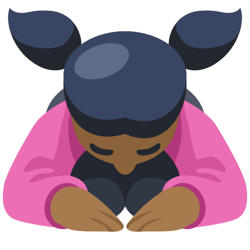 Woman Bowing: Medium-Dark Skin Tone, the design in this release