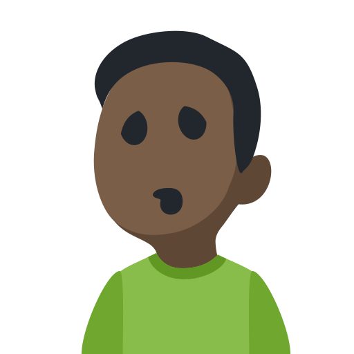 Man Pouting: Dark Skin Tone, the design in this release