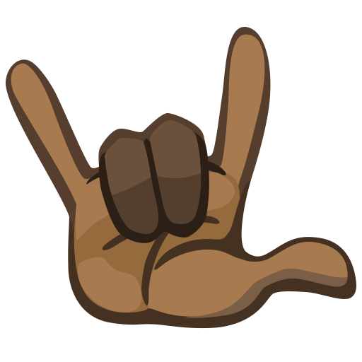 Love-You Gesture: Dark Skin Tone, the design in this release