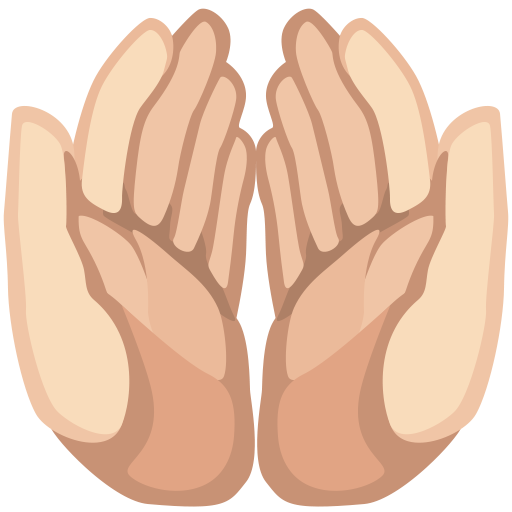 Palms up Together: Light Skin Tone, the design in this release
