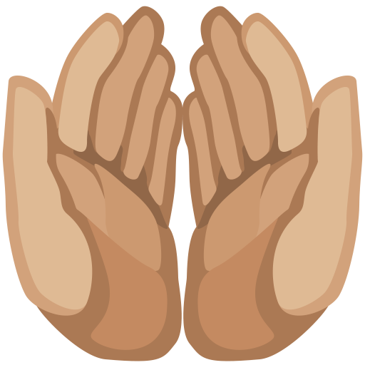 Palms up Together: Medium-Light Skin Tone, the design in this release