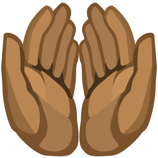 Palms up Together: Medium-Dark Skin Tone, the design in this release