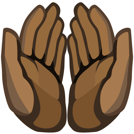 Palms up Together: Dark Skin Tone, the design in this release