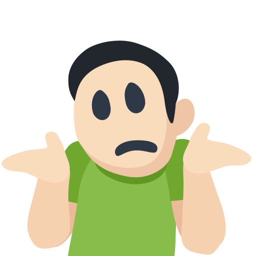 Man Shrugging: Light Skin Tone, the design in this release
