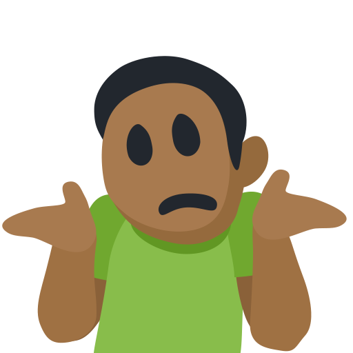 Man Shrugging: Medium-Dark Skin Tone, the design in this release