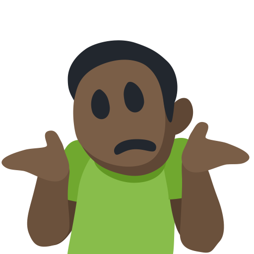 Man Shrugging: Dark Skin Tone, the design in this release