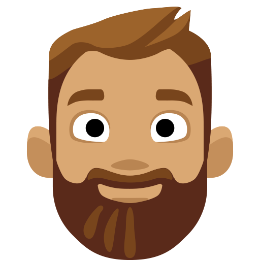 Person: Medium Skin Tone, Beard, the design in this release