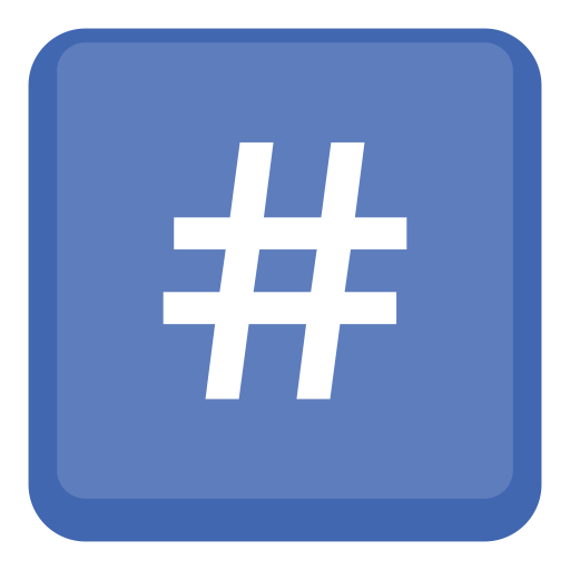 Keycap: # as drawn by Facebook in 2.1