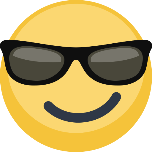 Smiling Face with Sunglasses, the previous design