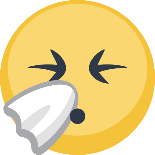 Sneezing Face, the previous design