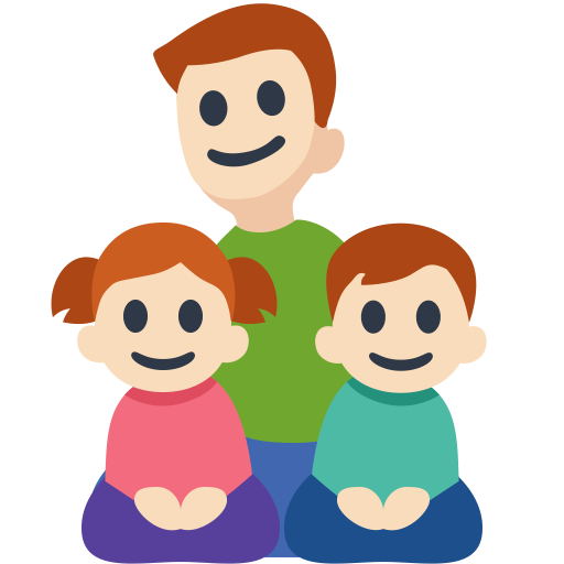 Family - Man: Light Skin Tone, Girl: Light Skin Tone, Boy: Light Skin Tone, the design in this release