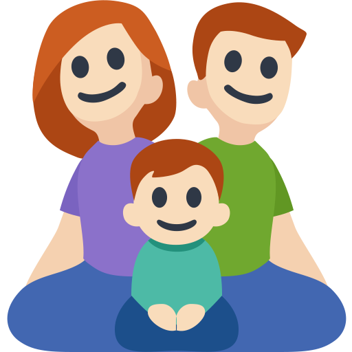 Family - Man: Light Skin Tone, Woman: Light Skin Tone, Boy: Light Skin Tone, the design in this release