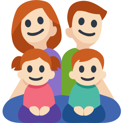 Family - Man: Light Skin Tone, Woman: Light Skin Tone, Girl: Light Skin Tone, Boy: Light Skin Tone, the design in this release