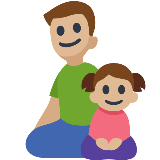 Family - Man: Medium-Light Skin Tone, Girl: Medium-Light Skin Tone, the design in this release