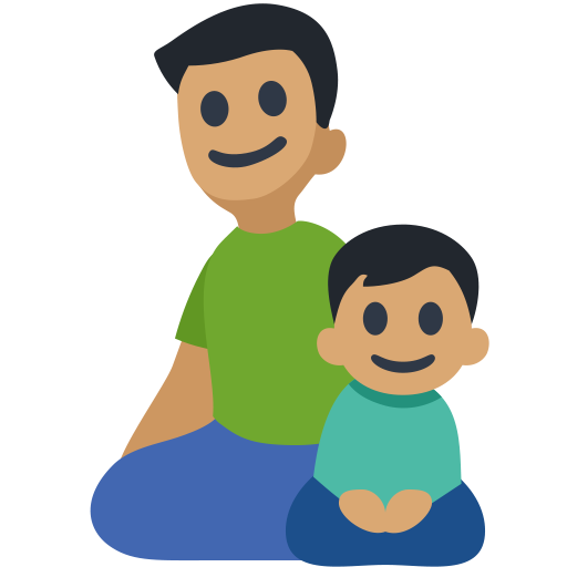 Family - Man: Medium Skin Tone, Boy: Medium Skin Tone, the design in this release